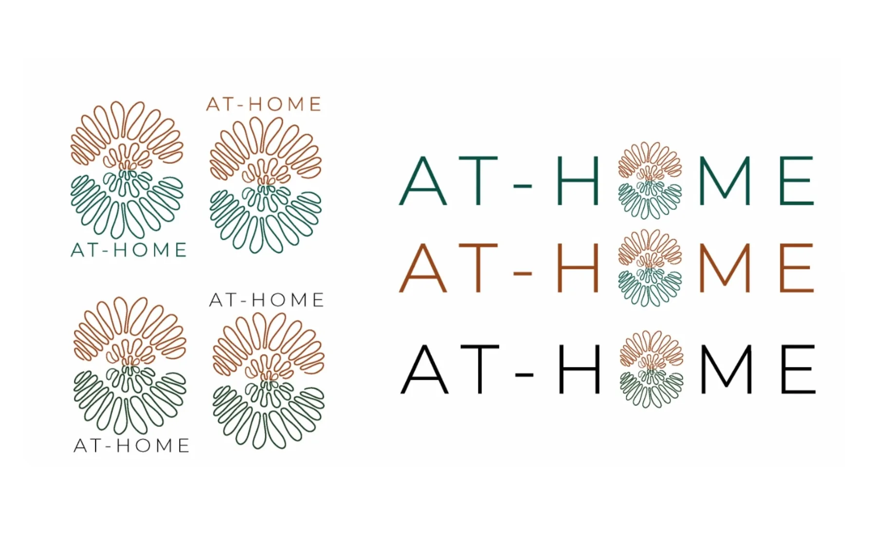 AT-HOME — déclinaisons finales du logo